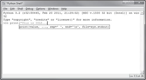 IDLE is the text editor included with Python.