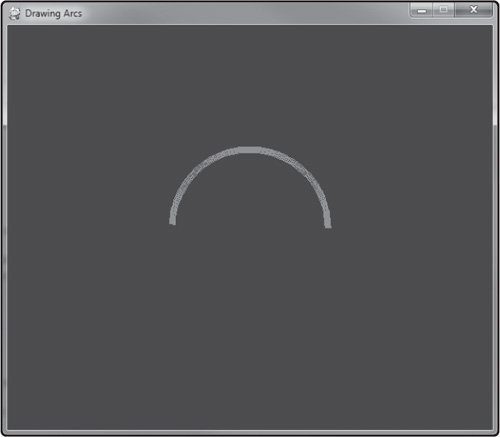 The Drawing Arcs example.