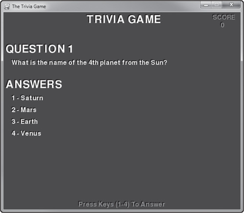 The Trivia Game.