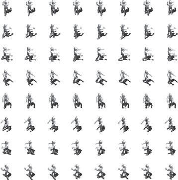 Sprite sheet of the animated walking zombie.