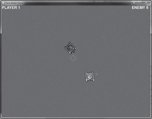 The four frames of animation for the tank sprite.