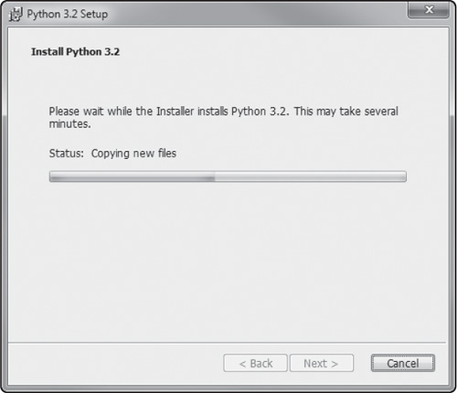 Installation of the Python files.