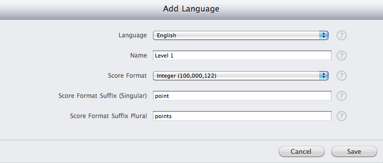 Adding English localization to a leaderboard in iTunes Connect