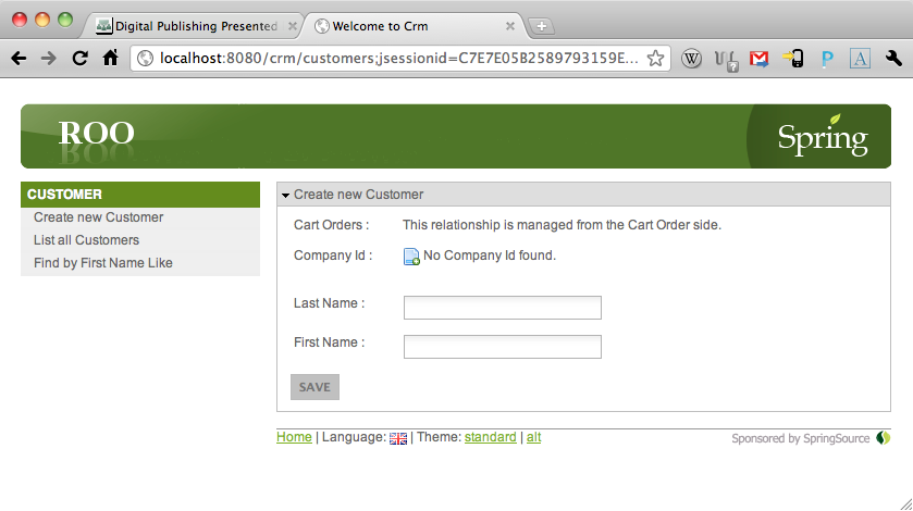 Crm crud forms