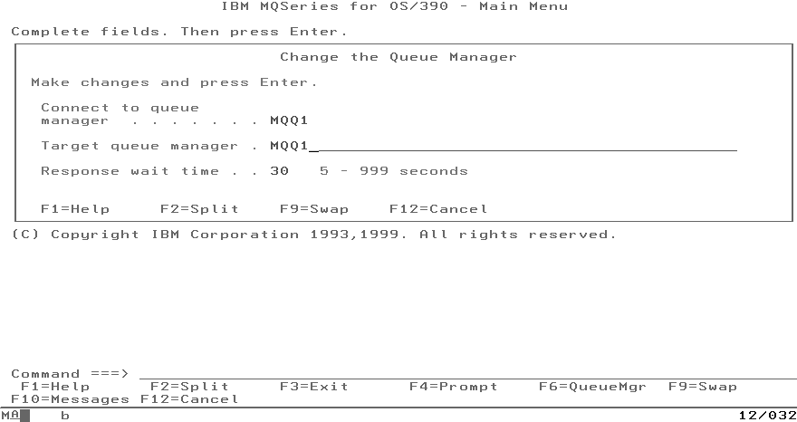 MQSeries for OS/390: Changing the queue manager