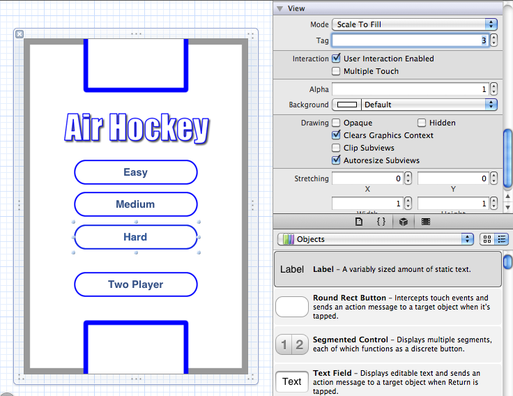 Computer difficulty-level buttons