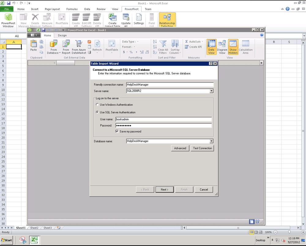 Connecting to a SQL Server database