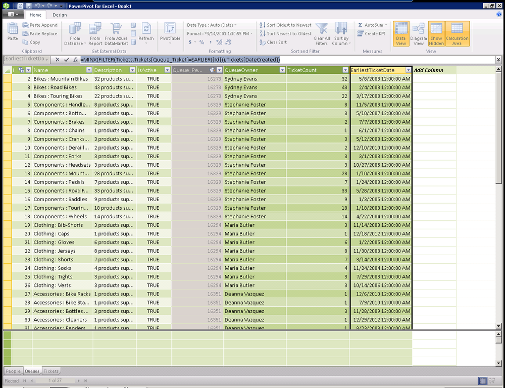 Using DAX to calculate earliest related date