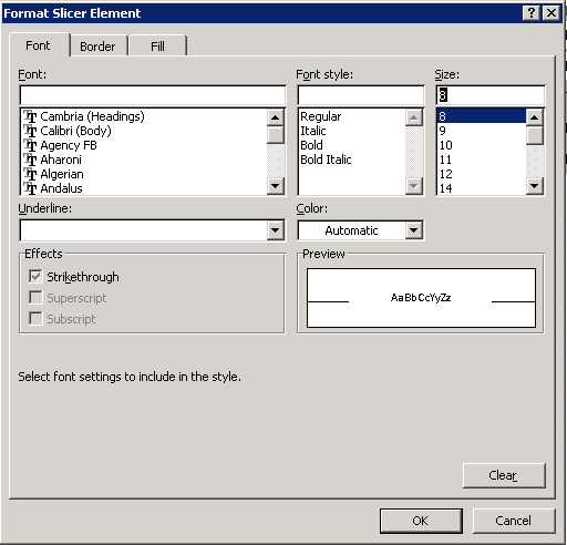 Format Slicer text style