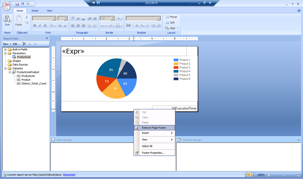 Removing chart footer