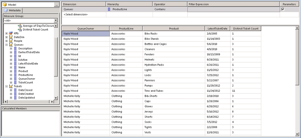 Creating a new query