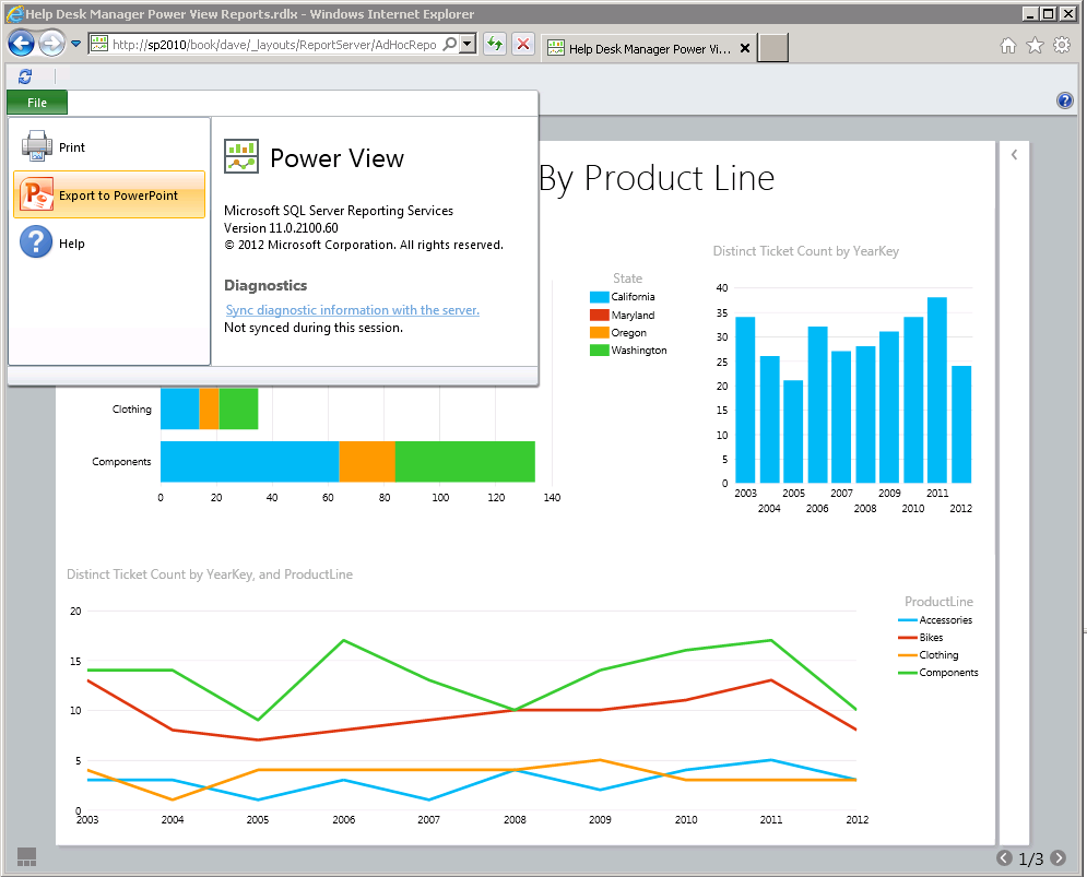 Export to PowerPoint from Power View