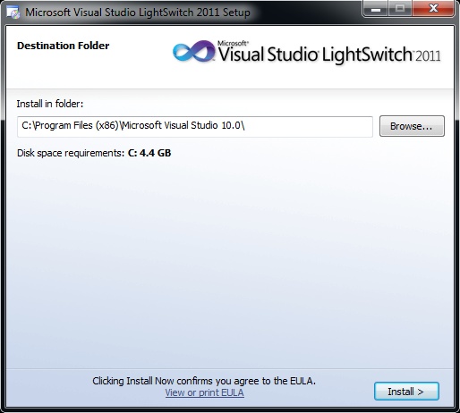 LightSwitch configuration