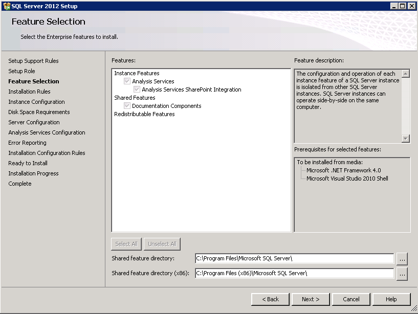 Features locked in for PowerPivot installation