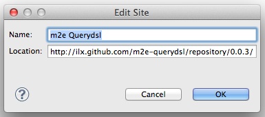 Adding the m2e-querydsl update site