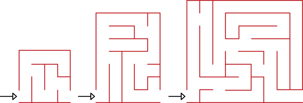 Three mazes for Exercise 4