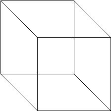 Cube demonstrating binocular rivalry