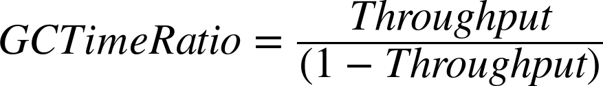 Throughput with various heap sizes