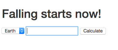 Form asking for planemo and distance.