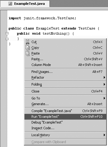 Running a particular test