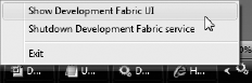 System tray development fabric