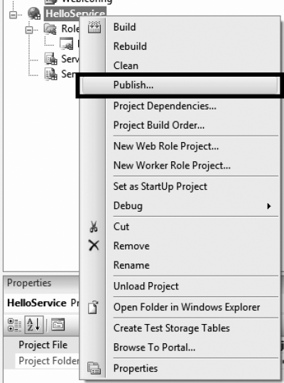Publish HelloService