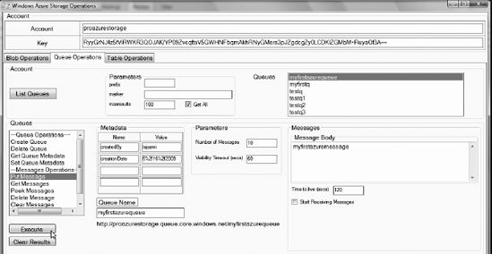 Put Message in Windows Azure Storage Operations.exe