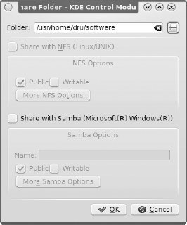 Sharing a software folder in Dolphin