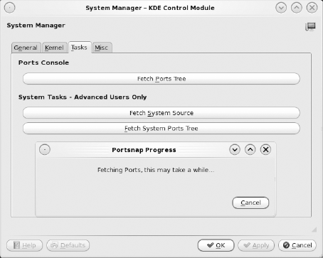 Installing the FreeBSD ports collection from System Manager to Ports Console