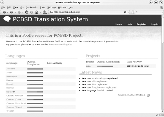 PC-BSD Pootle server