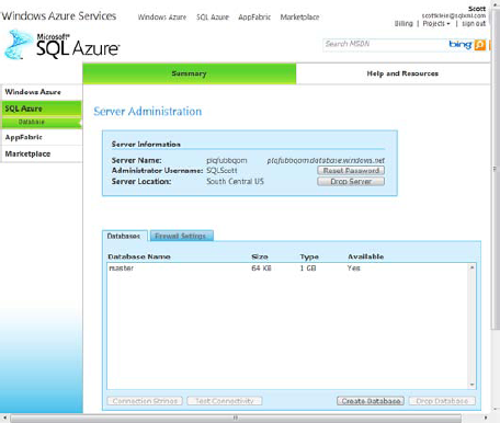 Server Administration portal