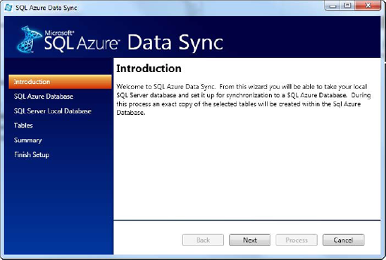 SQL Azure Data Sync Wizard