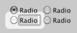 Double-clicking a radio button selects that radio button.