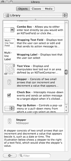 The Stepper object in the Object Library