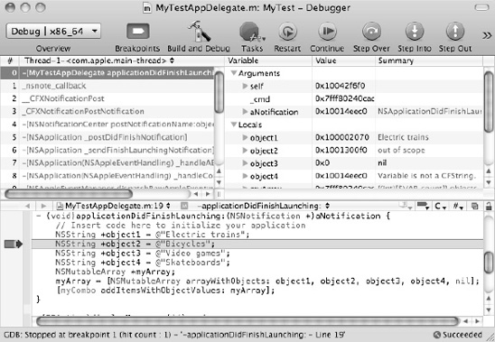 The Debugger window can display the value of variables and let you step through your code one line at a time.