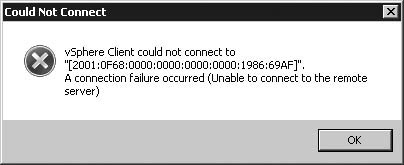 Connection error after IPSec is enabled only on the ESXi host.