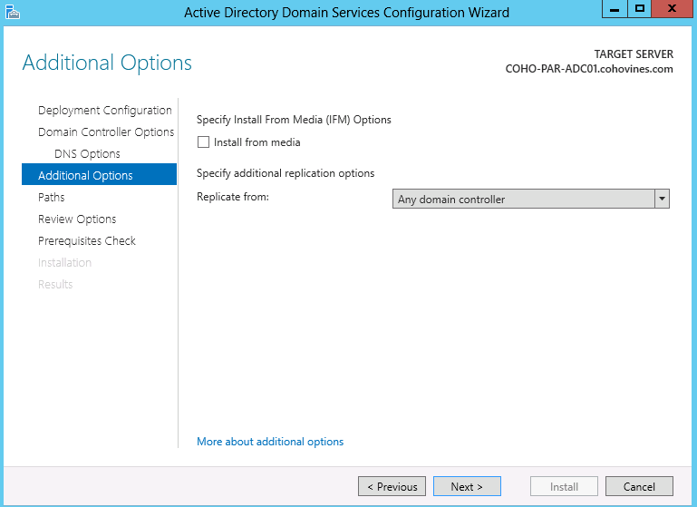 Replication and IFM settings