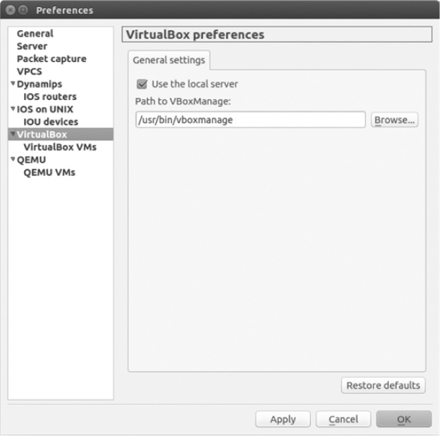 VirtualBox General Settings tab