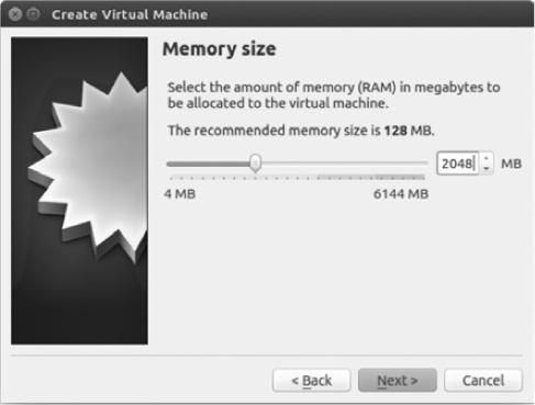 Adjust the memory size.