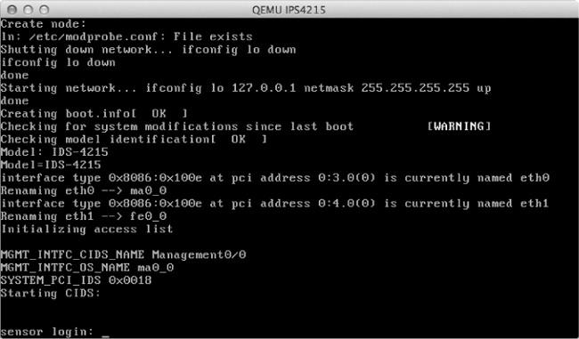 IDS/IPS login prompt