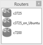 Routers section of the Devices toolbar