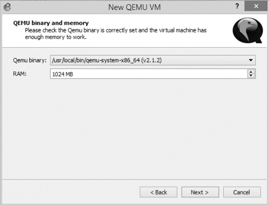 Configuring the QEMU binary