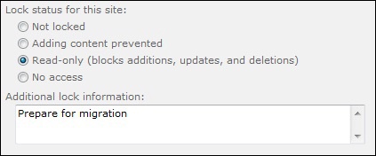 Setting a site collection to read-only