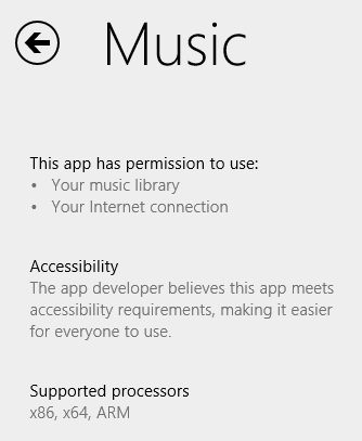 The Music app requires access to the user’s Music library.