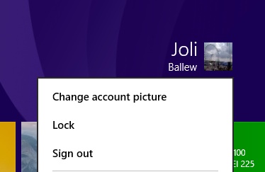 A screen shot of the option to lock the computer.