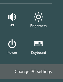 A screen shot of PC Settings, where you can customize many aspects of your computer.