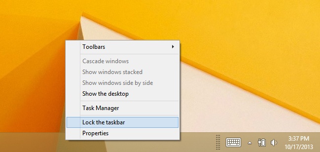 A screen shot of the taskbar, which runs across the bottom of the desktop.