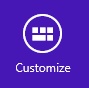 A screen shot of the Customize button.