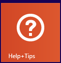 A screen shot of the Help + Tips icon.