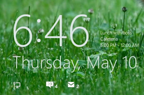 Apps can display notifications on the lock screen.
